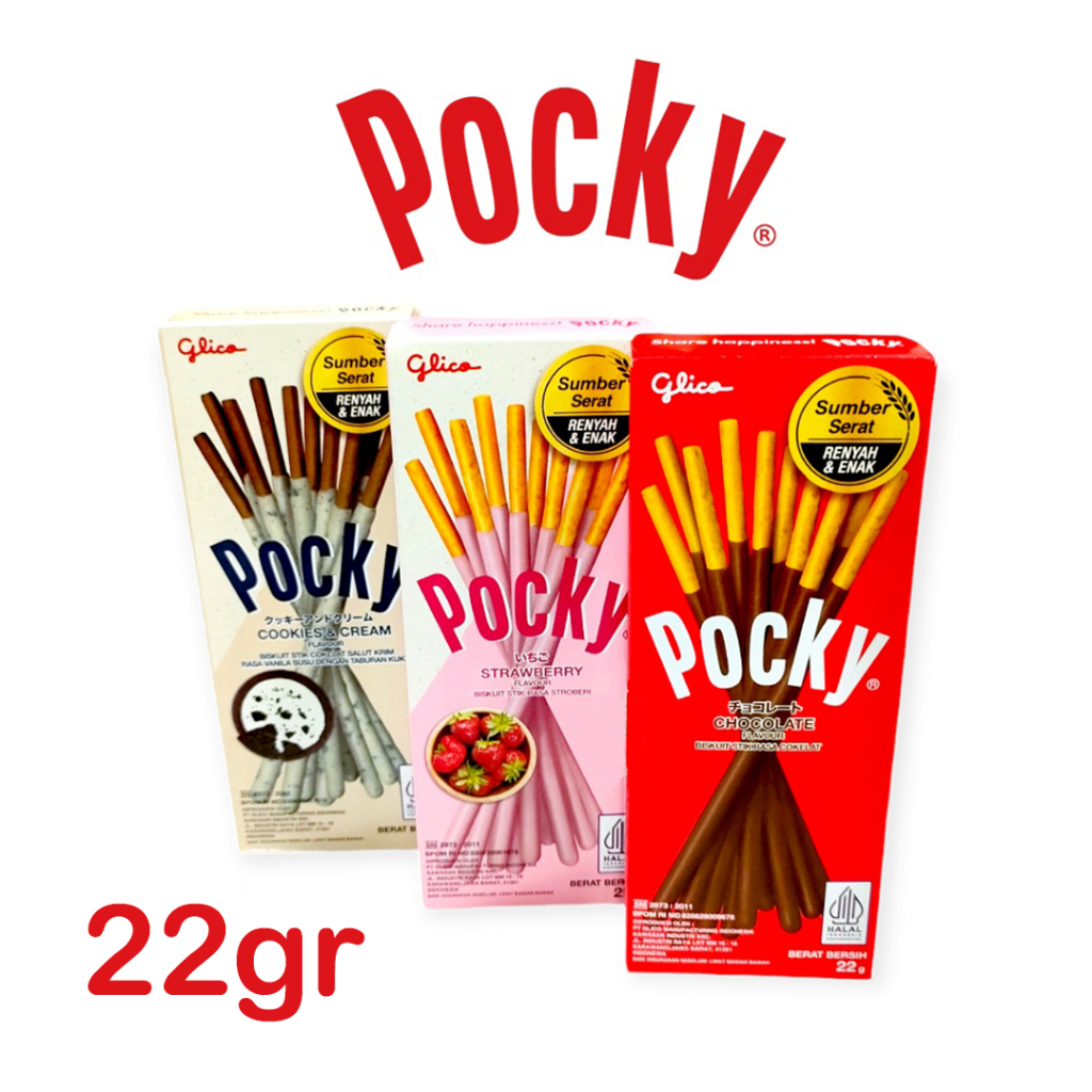 

Pocky Mini Box 22gr - Chocolate, Strawberry, Cookies Cream