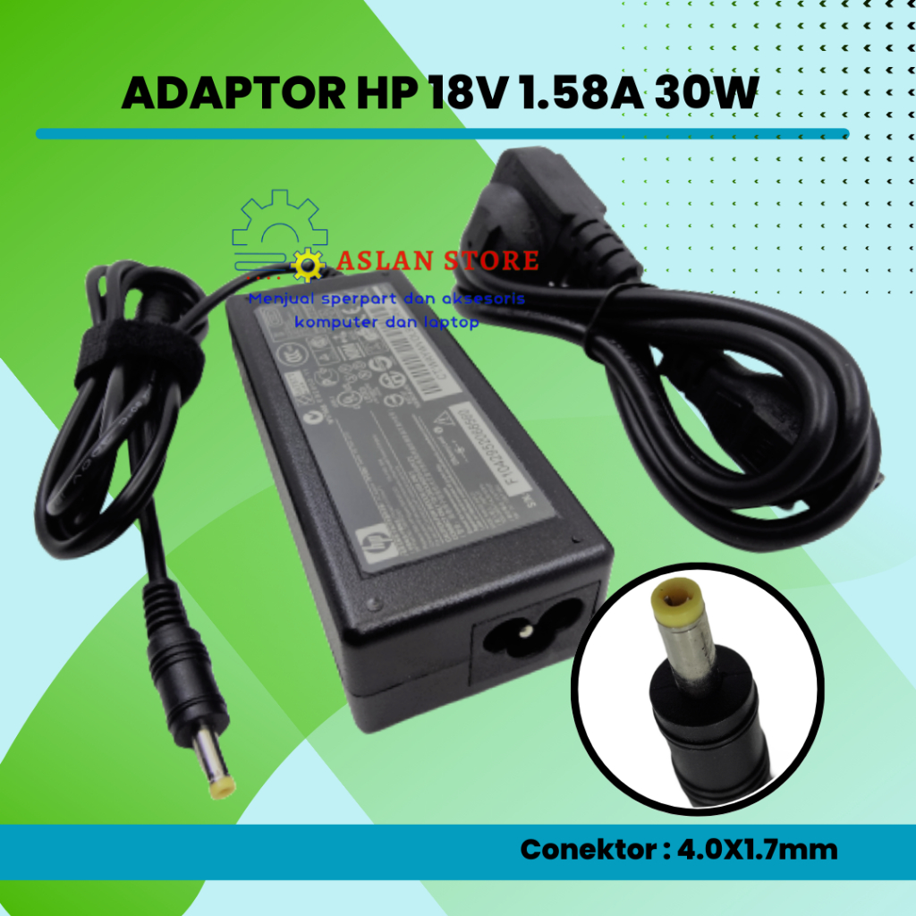 Adapter Charger HP 19V 1,58A 30W 4.0x1.7mm HP Mini 1131TU 017TU 1000 1014TU 1103TU 1119TU 1010TU 1103 110