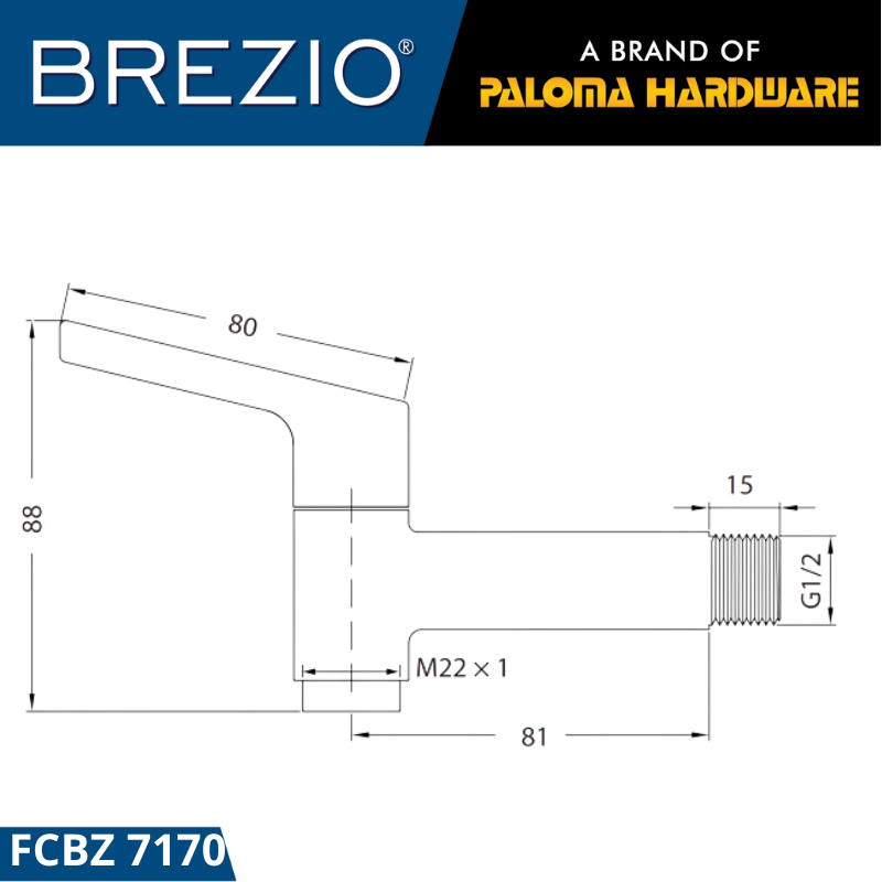 BREZIO FCBZ 7170 KERAN TEMBOK DINDING TAMAN BAK MANDI KRAN AIR CHROME