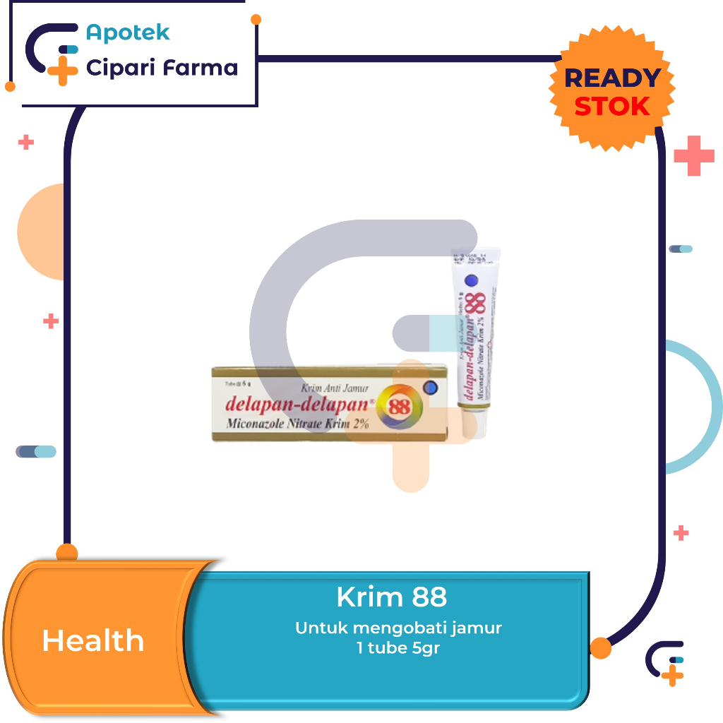 Krim 88 Anti Jamur Delapan-Delapan Cream Gatal | Panu | Kutu Air