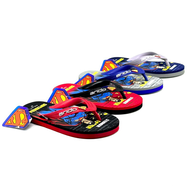 Sandal Jepit Anak Kecil ANDO BATMAN / SUPERMAN SPM 2301 AK (28-32)