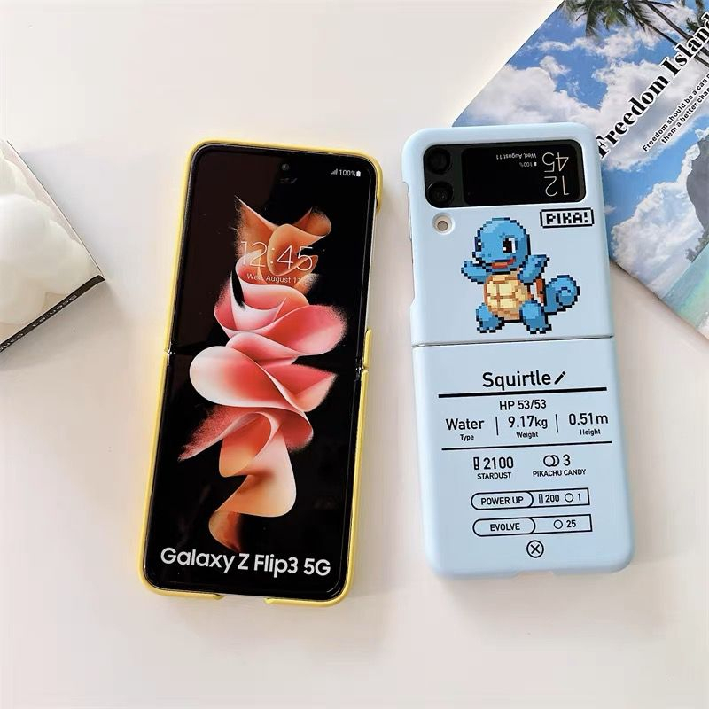 LIMITED STOCK !! MOTIF KARTUN POKEM0N SAMSUNG GALAXY Z FLIP 4 FLIP 3 5G HARD CASE CASING