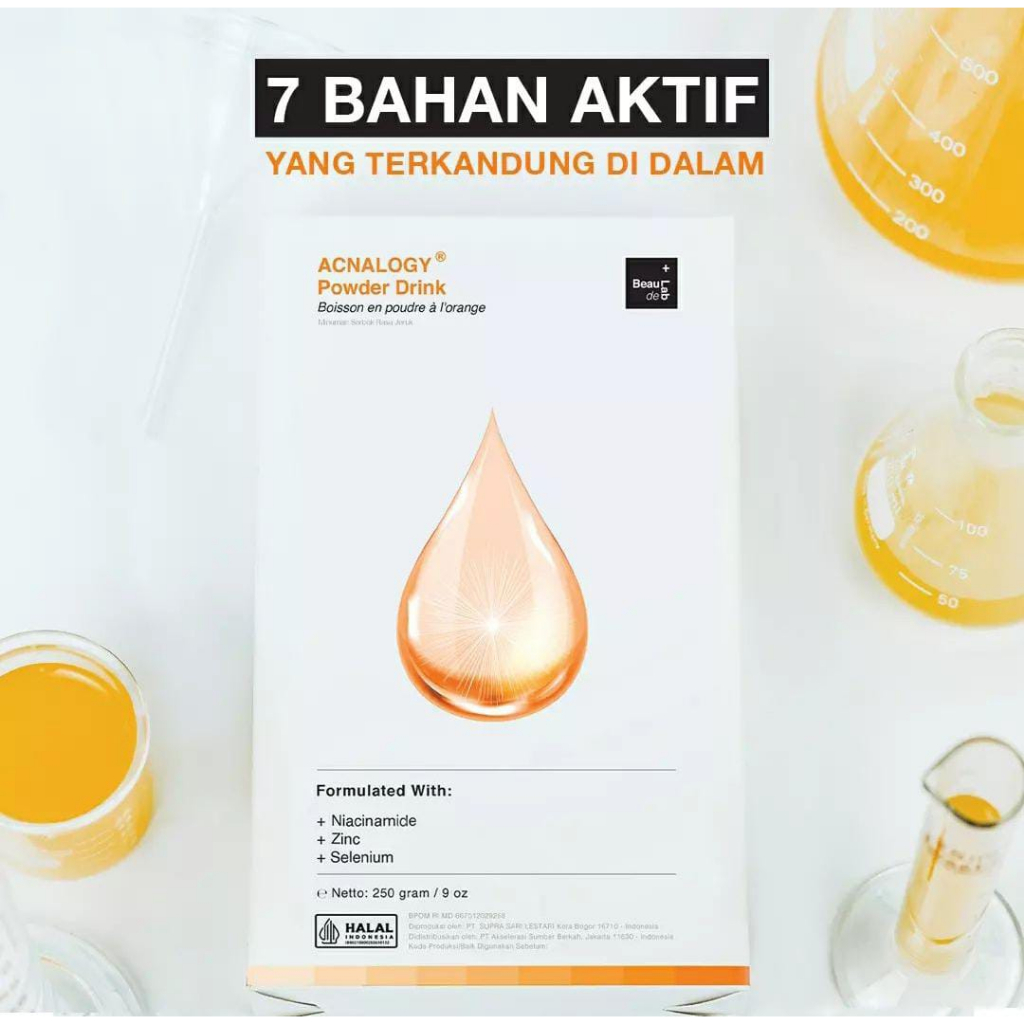 Beaudelab Acnalogy Powder Drink Obat Minum Jerawat Minuman Antioksidan Penghilang Bekas Jerawat Acne