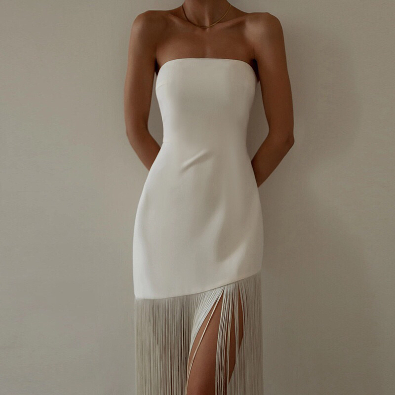 Seraphine Dress / Tube Dress / Fringe Dress