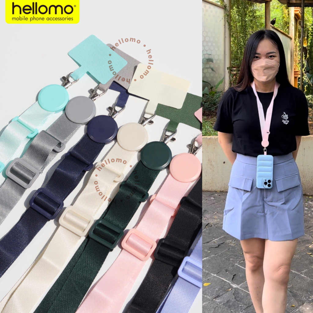 Universal Tali Gantungan HP Lebar Tali Lanyard Strap Hp Tali Sling Hp Tebal Versi Terbaru Lanyard dan Patch Gantungan Hp Tali Lanyard Leher