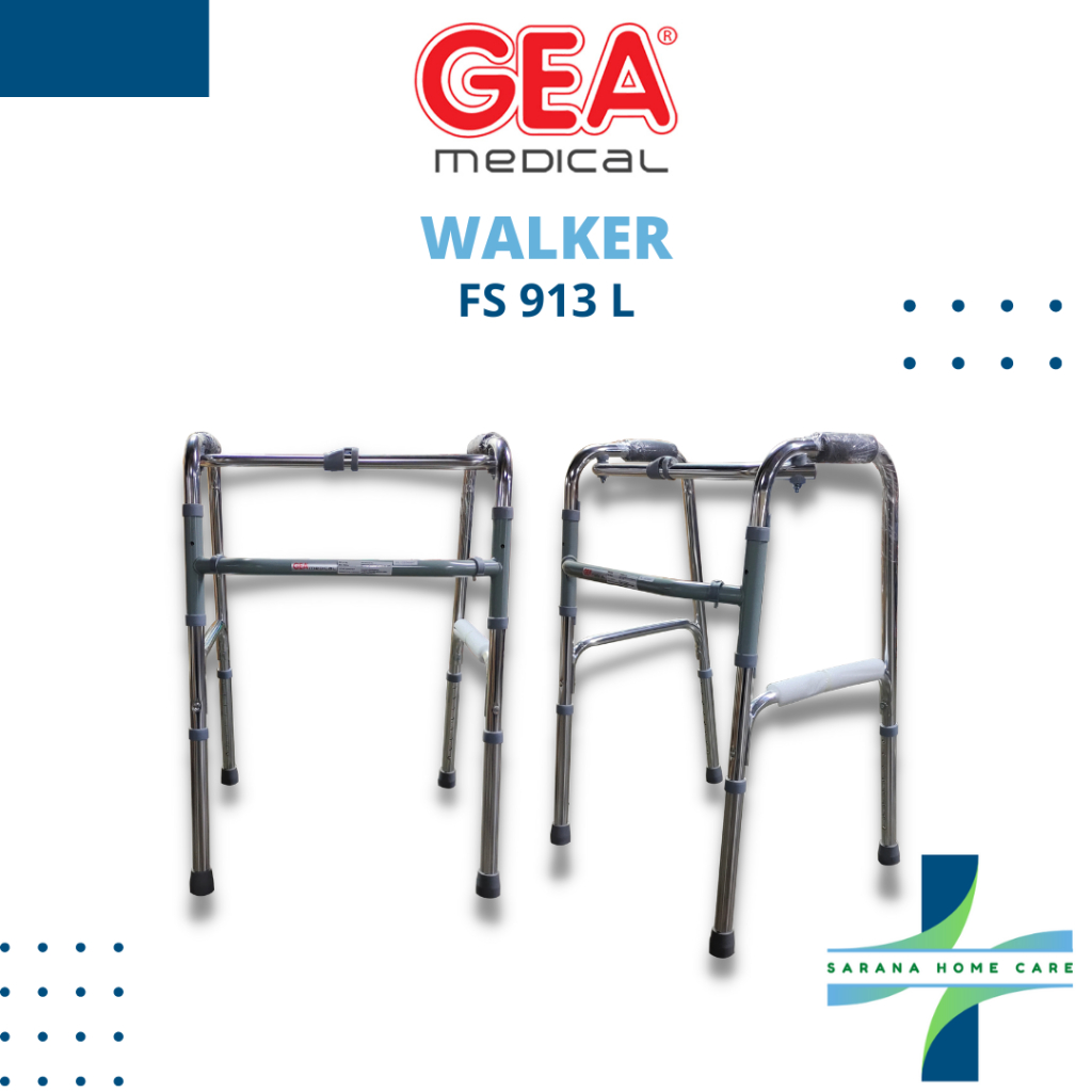 GEA Walker FS913L/ alat bantu jalan/ lansia/ walker lipat/ alat bantu jalan lipat