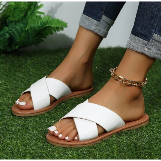 Criss Cross Slide Sandals