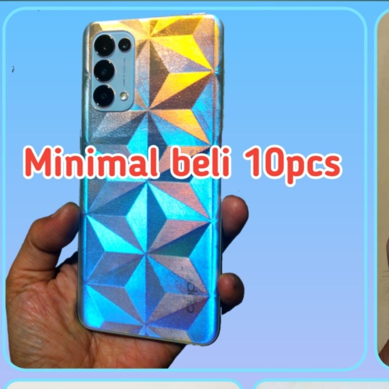 KHUSUS GROSIR MINIMAL pembelian 10 PCS,BUKAN ECERAN anti gores belakang garskin hp + garskin camera diamond tranparan FREE TISSUE