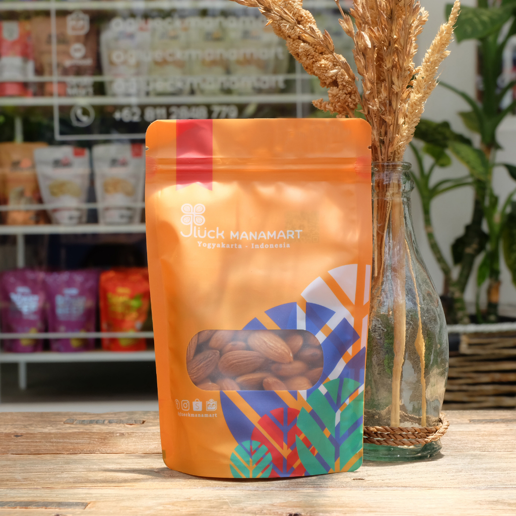 

Almond Whole Natural / Kacang Almond dengan Kulit Ari 100 gr