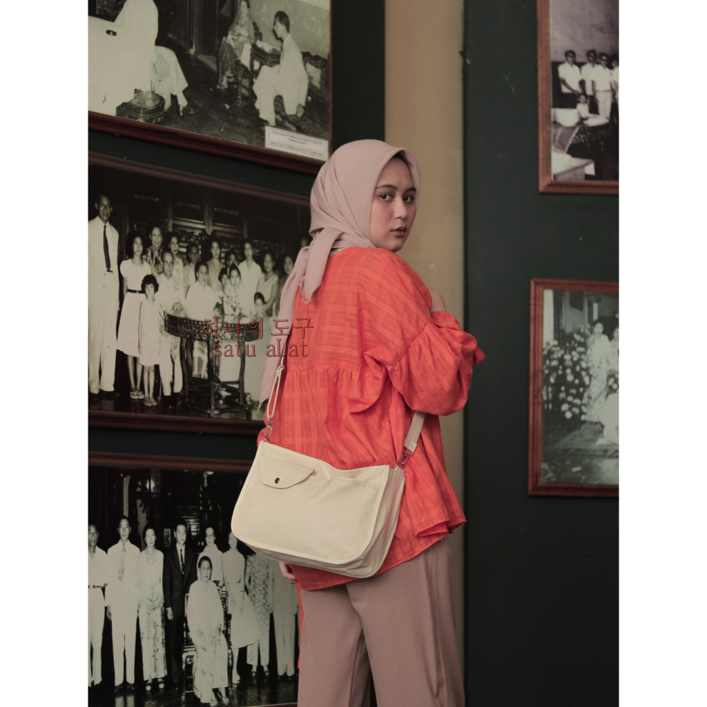 SATU ALAT Tas Selempang DEMIMOR 100% Canvas Premium Tebal Tas Kanvas