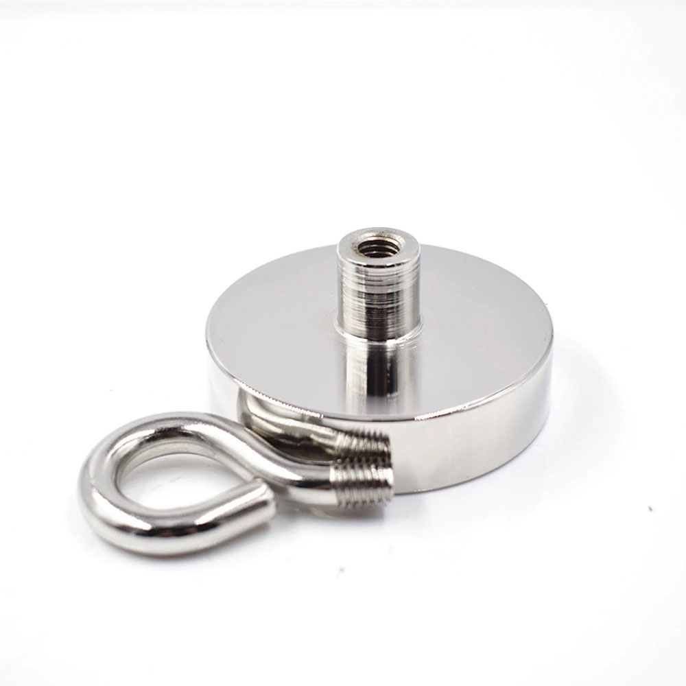 Magnet Gantungan Round Hook Strong Neodymium 75mm - D75 - Silver