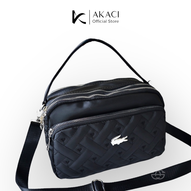 Akaci tas selempang wanita 4 ruang nilon super sling bag cewek korea 06-6839