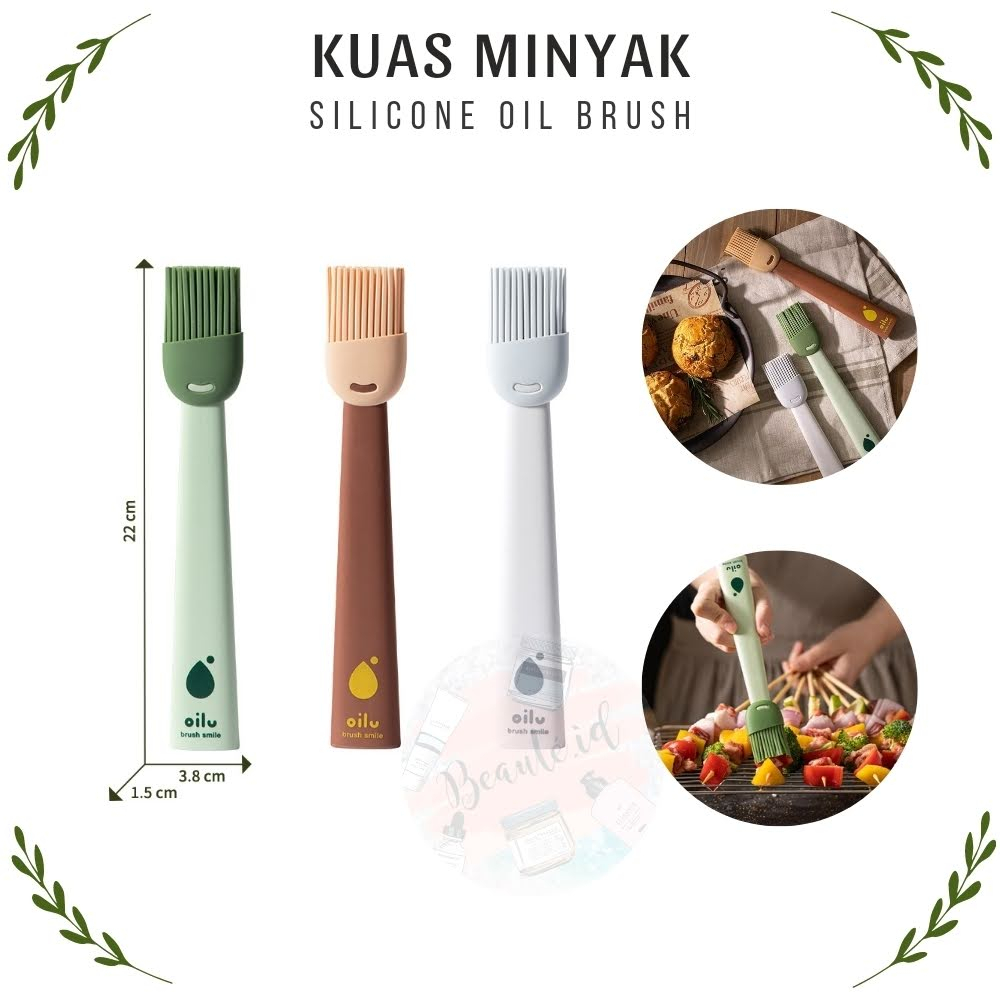 Kuas Minyak Silicone Anti Lengket Food Grade Kuas Oles Kecap Berkualitas Tahan Panas Elastis Kitchen Baking Barbecue Brush High Temperature Resistant Pancake Oiling Brush