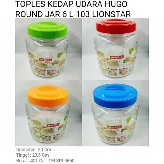 LION STAR PP 33 TOPLES HUGO KERUPUK BULAT SERBAGUNA 6 L ROUND JAR 103