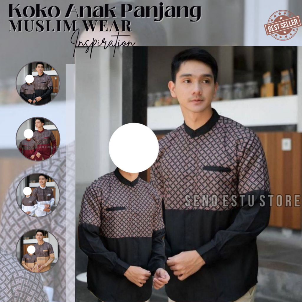 FLASSALE TEBUS MURAH Baju Koko Pria Dewasa MARVEL Lengan Panjang Terbaru Polos Motif Jaring jaring Bisa COD