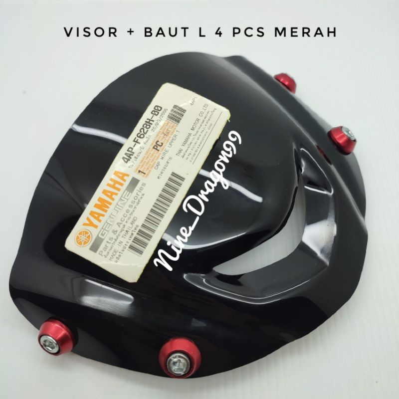 Visor Yamaha 125ZR 125Z Fizr Satria Hiu 2 Tak Jupiter Z Vega ZR Mio Plus Baut Free Sticker