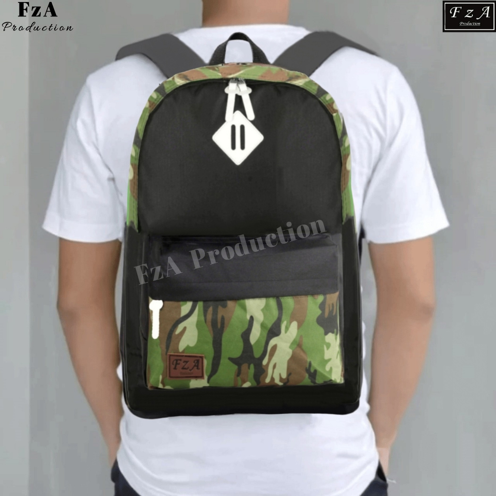 FzA Official - Tas Ransel Gendong Laptop Distro Sekolah Kuliah Pria Wanita Backpack Original Tas Punggung Laptop - BASPT