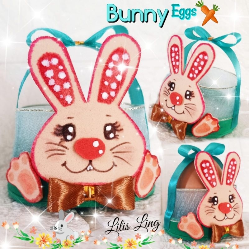 tempat telur paskah tasyakuran aqiqah souvenir telur bunny keranjang telur