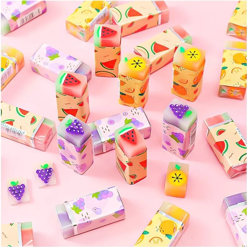 PENGHAPUS BUAH LUCU COMEL PENGHAPUS PENSIL MOTIF BUAH FRUITS ERASER FRUIT