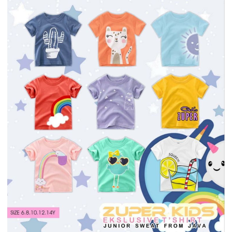 KAOS ANAK By ZUPER KIDS 6-14T perempuan