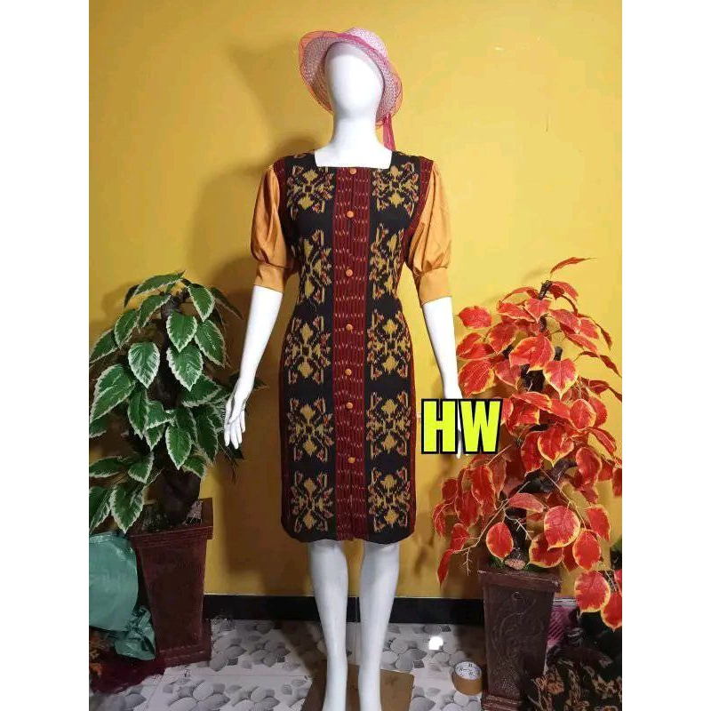DRESS TENUN KOMBINASI
