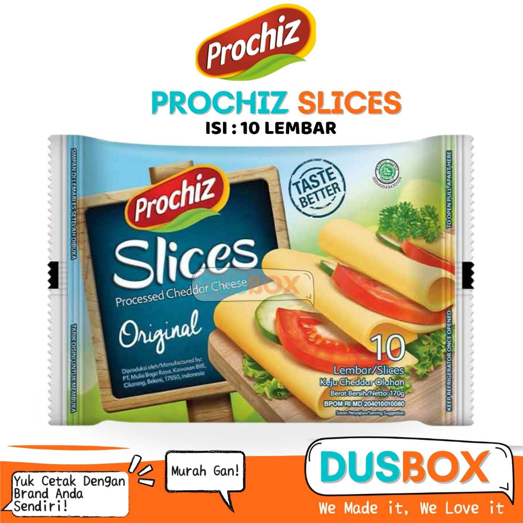 

PROCHIZ Keju PROCHIZ Cheddar Slice Isi 10 / Keju Lembaran / Keju Serbaguna