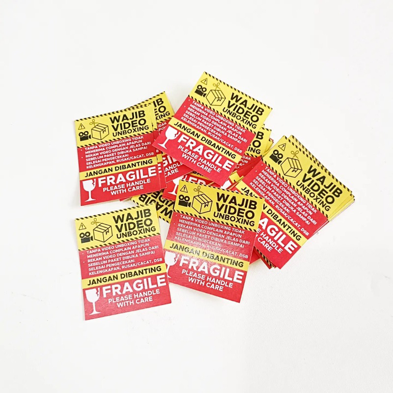 

Sticker FRAGILE VIDEO UNBOXING (42pcs)
