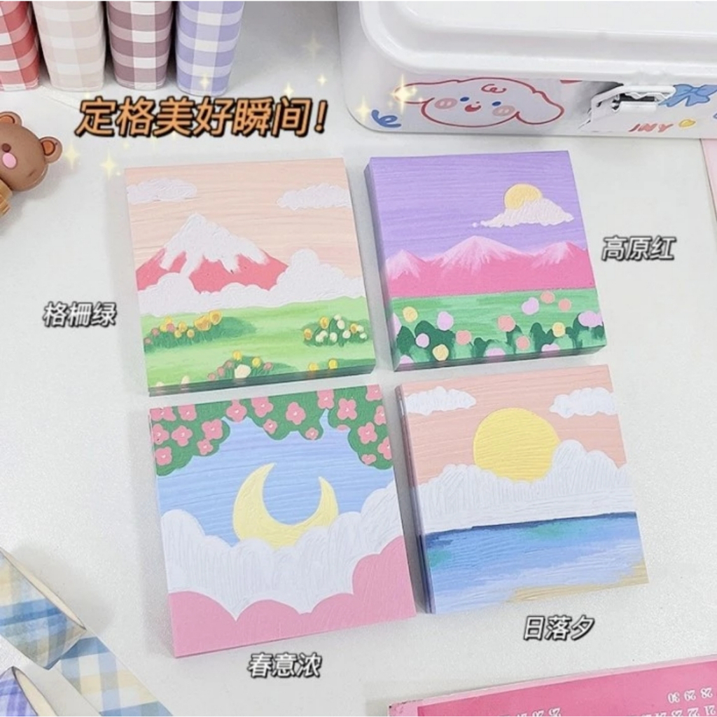 Sticky Notes Motif Sticky Note Memo pad Notepad Stationery NP1