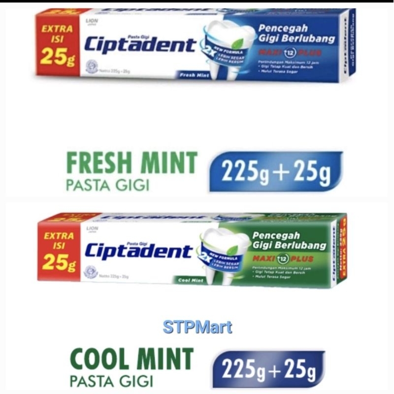 CIPTADENT PASTA GIGI PENCEGAH GIGI BERLUBANG 225GR + 25gr