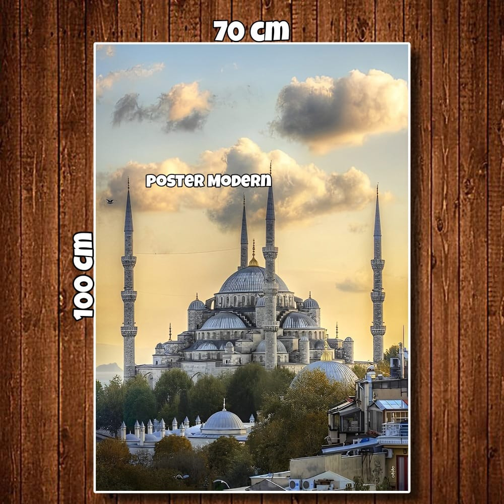 HIASAN DINDING POSTER GAMBAR AYA SOFYA MOSQUE TURKI (HAGIA SOPHIA) CODE07 UKURAN BIG JUMBO / HIASAN 