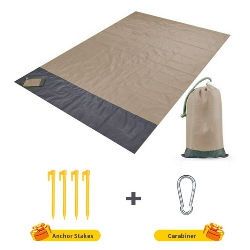 VILEAD Cokelat 2x2.1M Matras Camping Karpet Lipat Pocket Picnic Blanket Waterproof - VI21