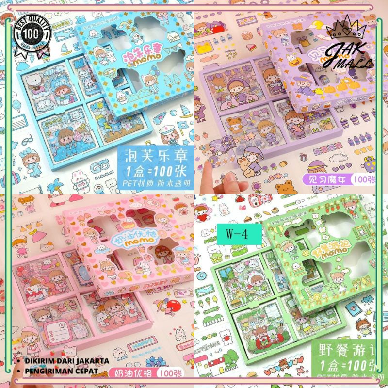 

Stiker Momo 200 Lembar Motif Kartun Korea Lucu Anti Air 200 Lembar Dekorasi Handbook Scrapbook DIY JM