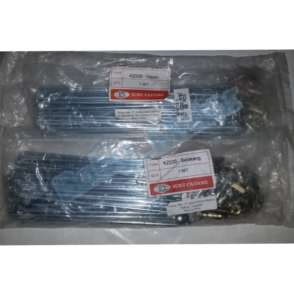 Jari Jari Spokes Ruji Kawasaki Binter Mercy KZ200 Ruji Spoke Depan Belakang Front Rear MSG