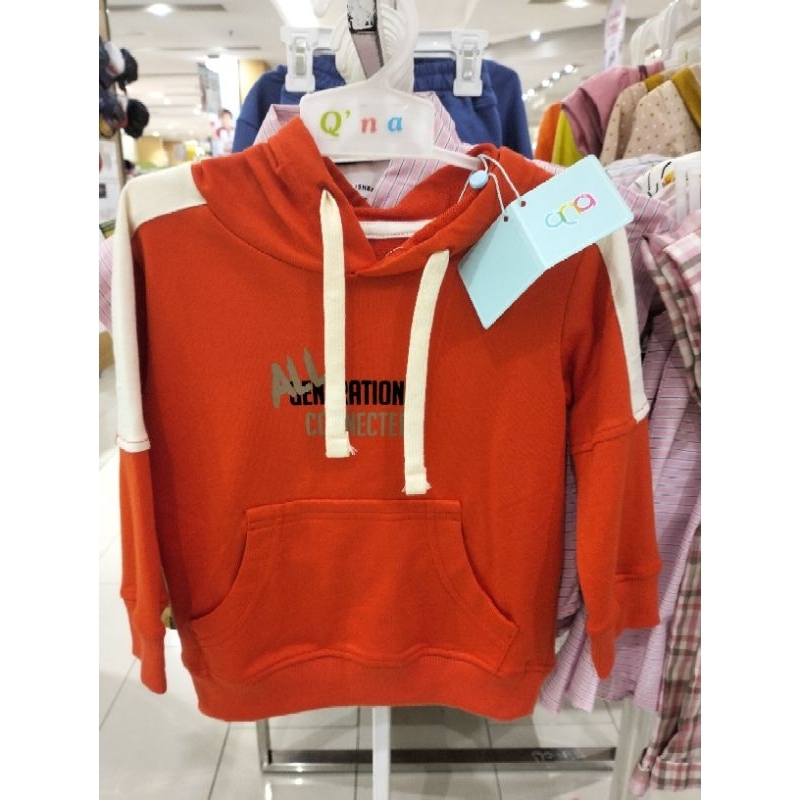 Qna Baju Pakaian Anak Laki-Laki Hoodie Jaket Topi Usia 1-4th Original