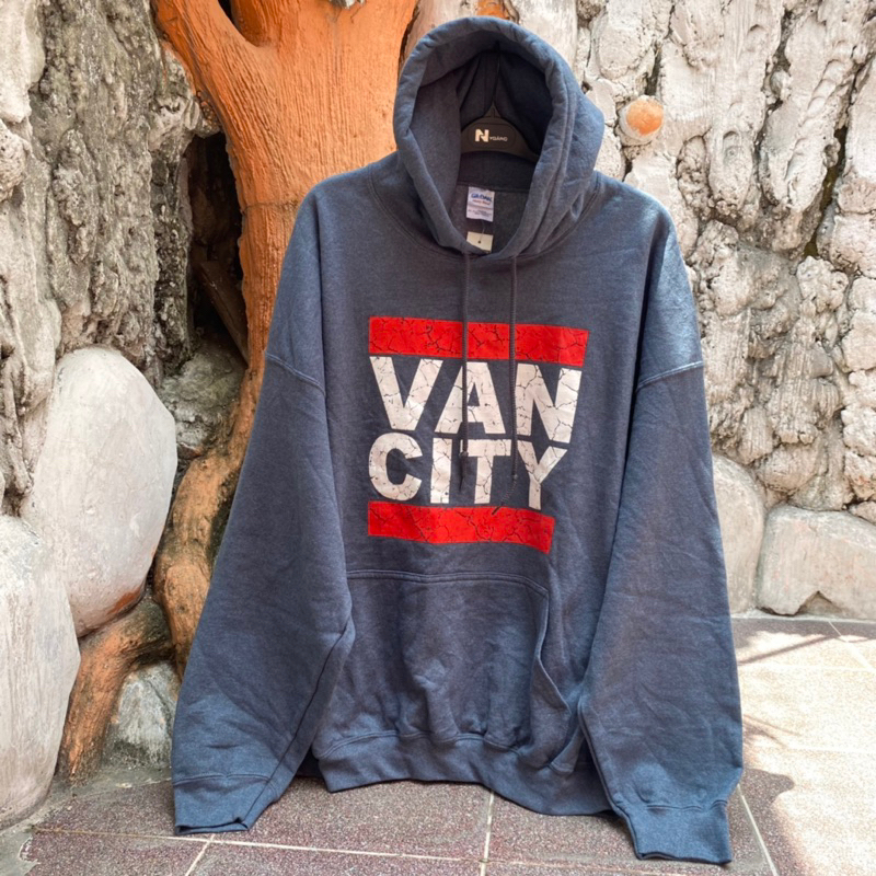 Sweater Hoodie Van City tag Gildan Grey Original Second Size 2XL