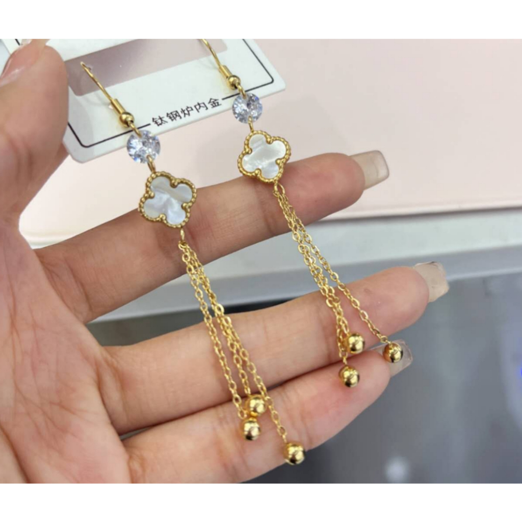 Anting Titanium Permata Anti Karat Perhiasan Fashion 8400