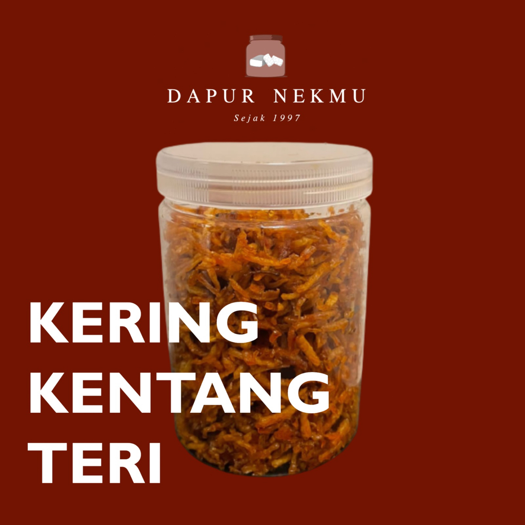 

Kering Kentang Teri Nekmu (Toples 800ml) - Keripik Kentang Mustofa