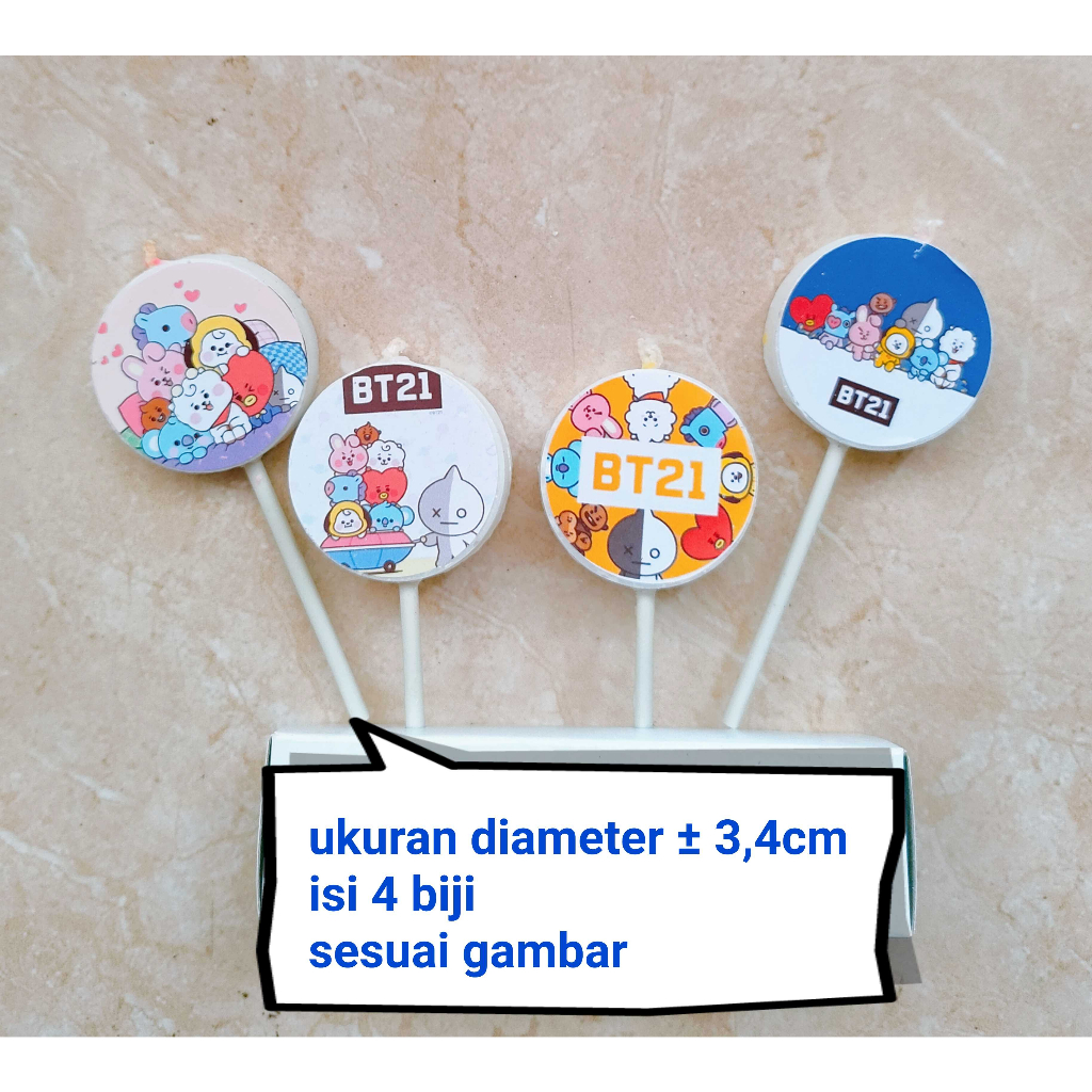 lilin ulang tahun karakter bt21