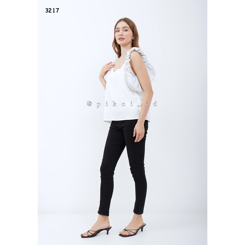 PIKOI_ID - Tanktop putih wanita Premium / dalaman outer batik / tank top inner blazer 3217