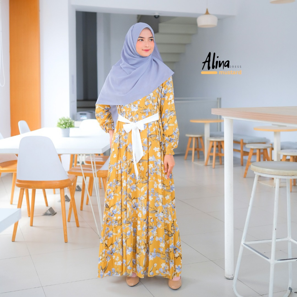 Riskirich Alina Gamis Homedress Busui Rayon Premium Super Nyaman Termurah