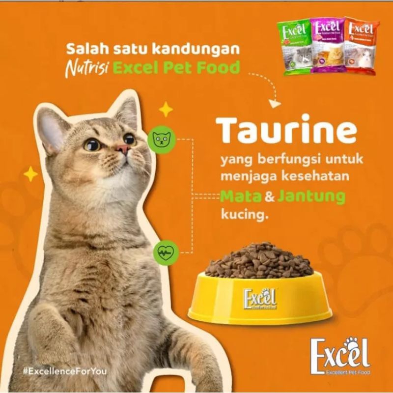 Excel Pakan Kucing Excellent Cat Food Dry Makanan Kucing Adult