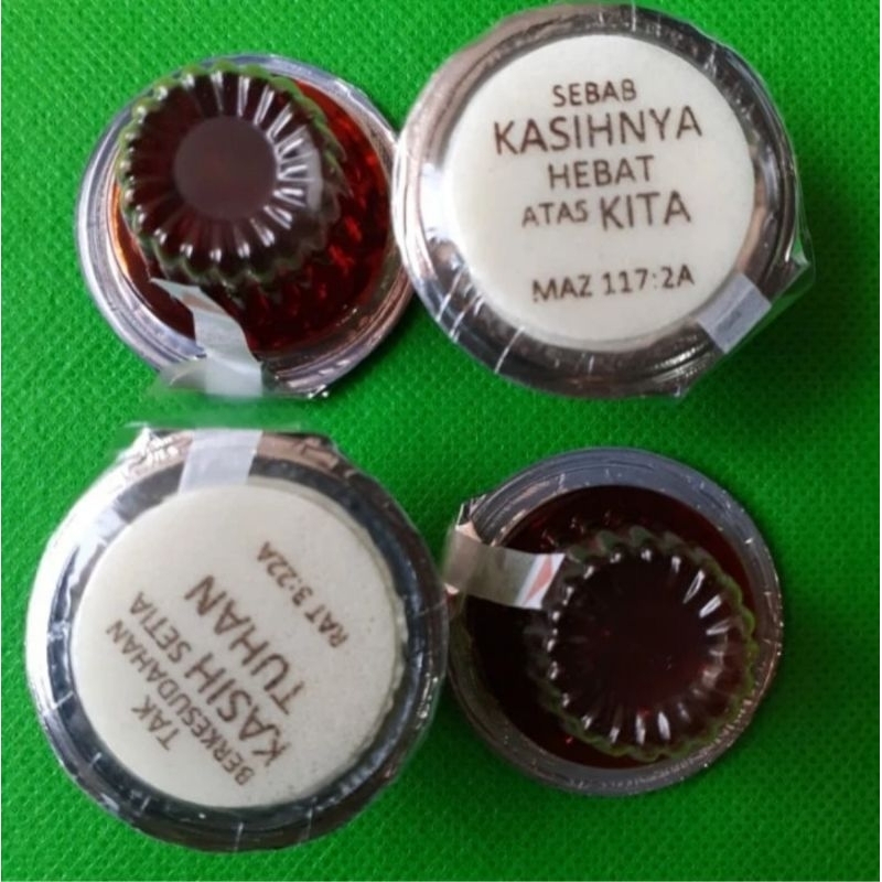 

Sirup Anggur (non alkohol) Perjamuan Kudus dan hosti Ayat dalam 1 kemasan/cup untuk Perjamuan Kudus Gereja kalangan sendiri isi 25 pcs
