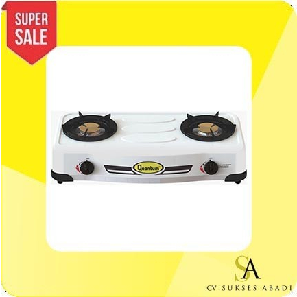 QUANTUM KOMPOR GAS LPG 2 TUNGKU SET REGULATOR QGC-201 DMPC QGC-201DMPC GAS STOVE 2 BURNER 2MATA TABL