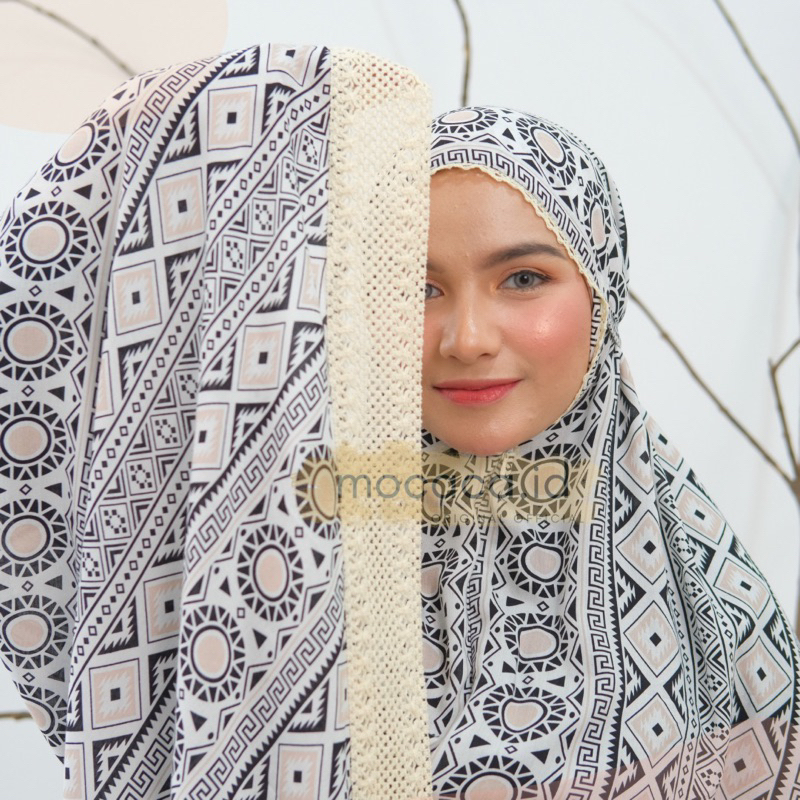 mukena dewasa Ethnic etnik 2in1 jumbo free tas pouch rayon adem bisa ponco - limited stok