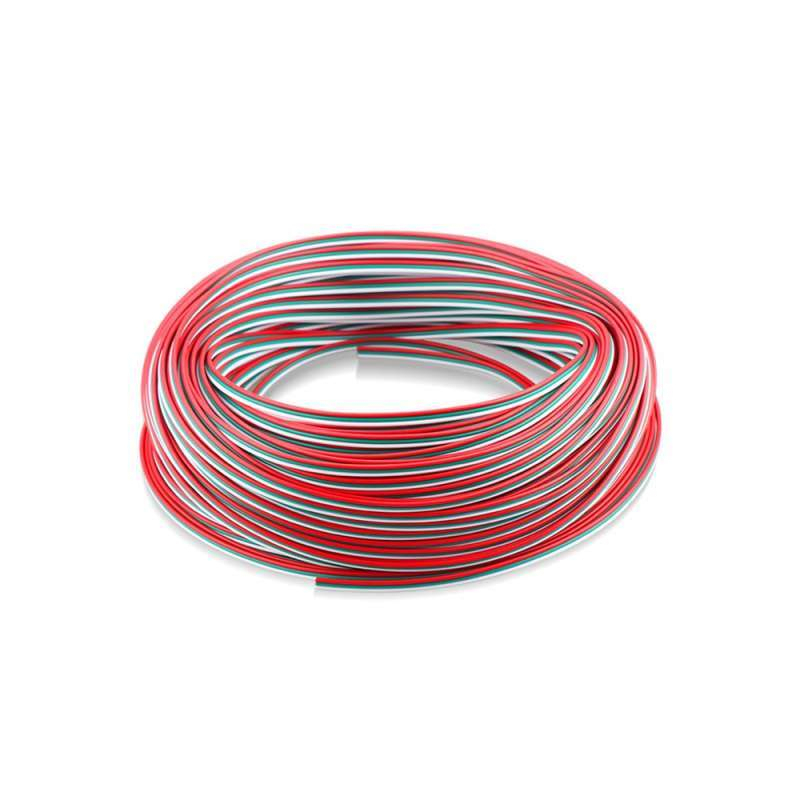 50M - Xnbada 22AWG 3Pin Kawat Listrik Kabel Tembaga PVC Kabel Lampu Pencahayaan Strip LED ws2812b ws