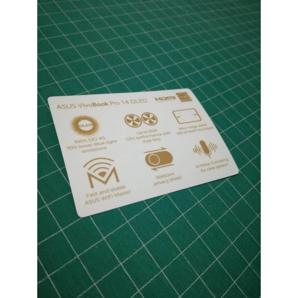 Stiker Spesifikasi Laptop Asus Vivobook Pro 14 Oled