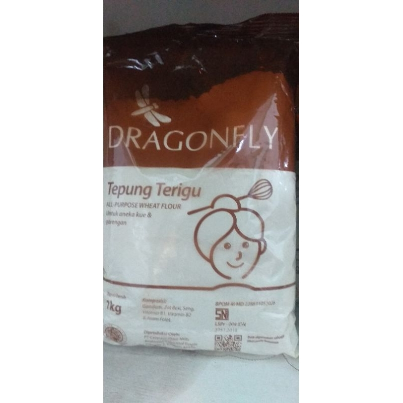 

Terigu serbaguna Dragonfly kemasan 1kg