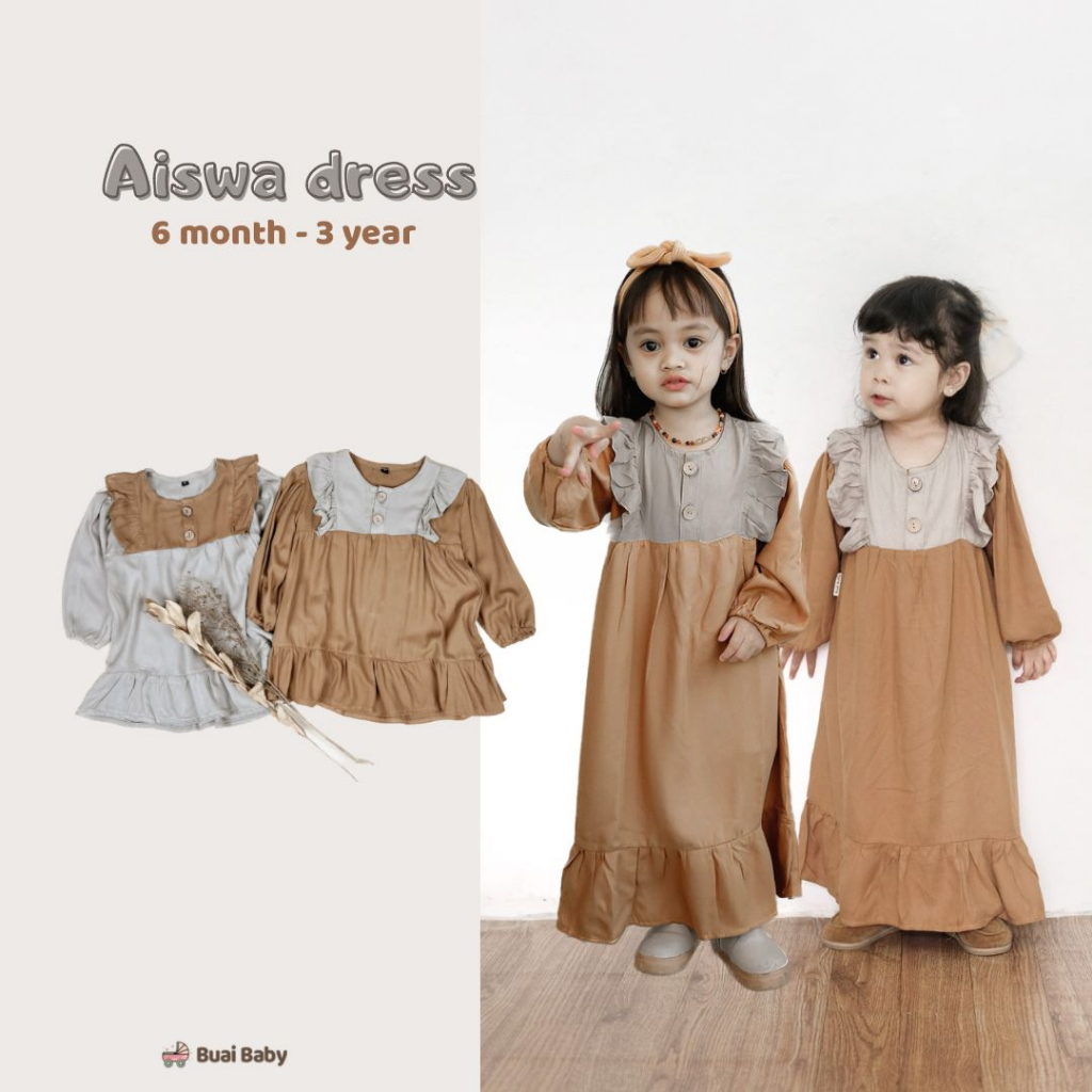 Buai - Aiswa Dress Raya series Bahan Rayon Premium