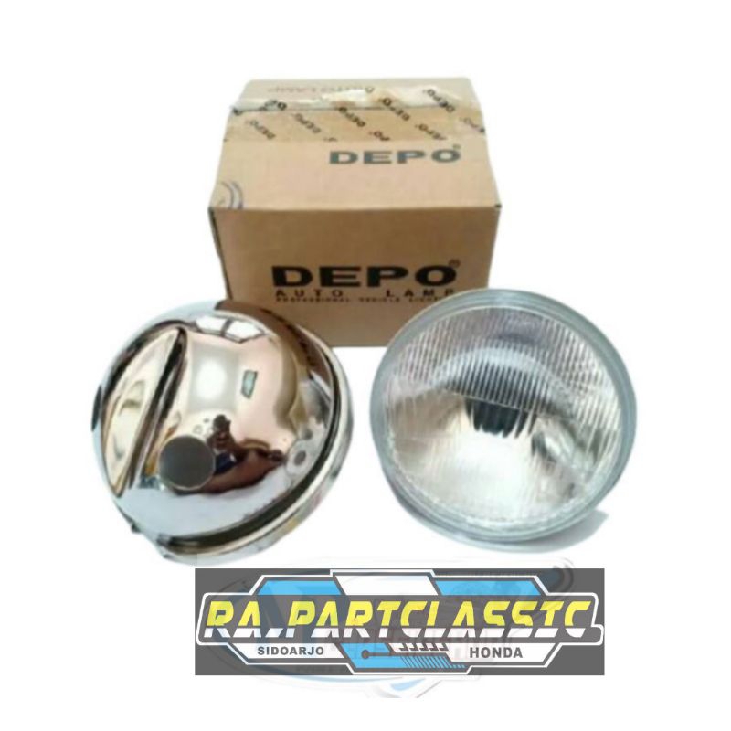 LAMPU DEPO HEADLAMP DEPO SET BATOK L2G CROM UK 5.7 INCHI