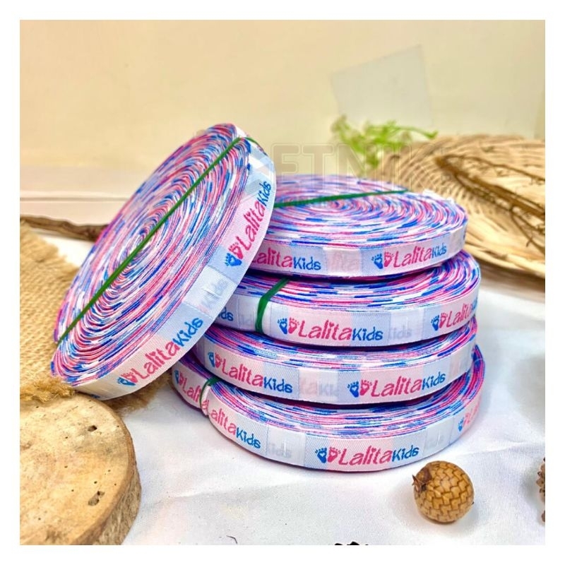 

Woven bordir label baju label tenun 1,2x4cm label pakaian label distro